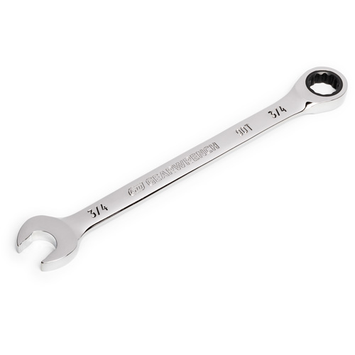 90-Tooth Ratcheting Combination Wrench, 12 Point, 3/4", Chrome Finish Seaboard Timber Mart