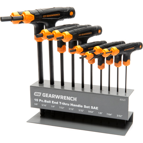 SAE Ball End T-Handle Hex Key Set, 10 Pcs., Imperial Seaboard Timber Mart
