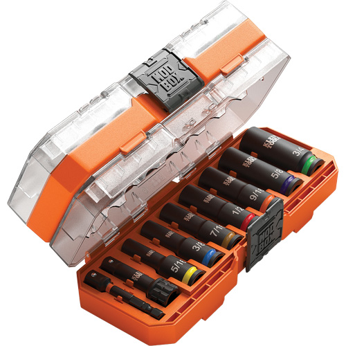 KNECT Drive Socket Set, 9 Pcs, Impact, 3/8" Drive Size, Deep Seaboard Timber Mart
