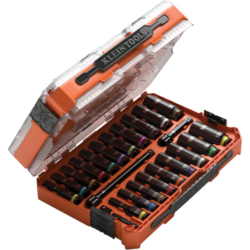KNECT Drive Socket Set, 23 Pcs, Impact, 3/8" Drive Size, Deep Seaboard Timber Mart