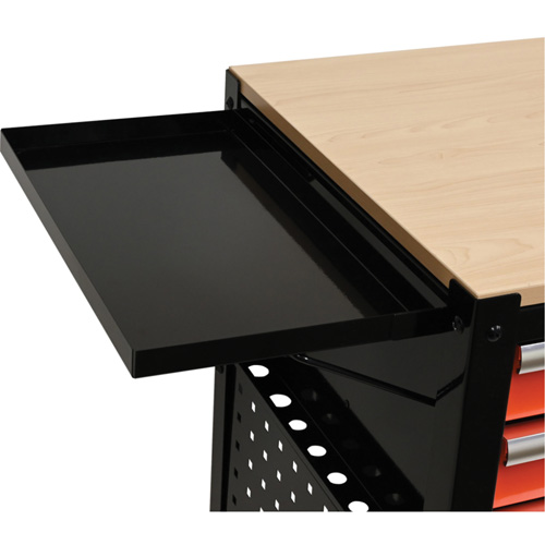 Chariot utilitaire, 4 tiroirs, Noir/Orange Seaboard Timber Mart