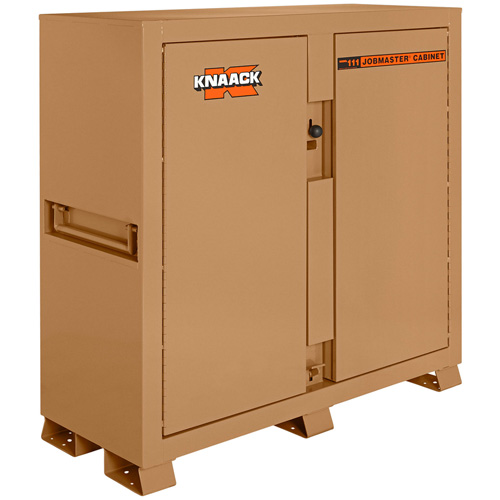 Model 111 Jobsite Cabinet with Padlock, Steel, 47.5 Cubic Feet, Tan Seaboard Timber Mart