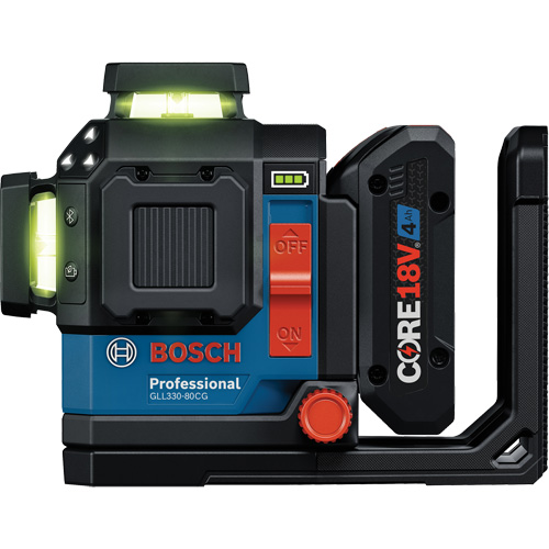 Laser dalignement/nivellement 360 connect&eacute; &agrave; faisceau vert &agrave; trois points Seaboard Timber Mart