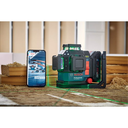 Laser dalignement/nivellement 360 connect&eacute; &agrave; faisceau vert &agrave; trois points Seaboard Timber Mart