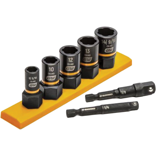 Metric Bolt Biter Extraction Socket Set, 7 Pcs, Impact, 1/4"/3/8" Drive Size Seaboard Timber Mart