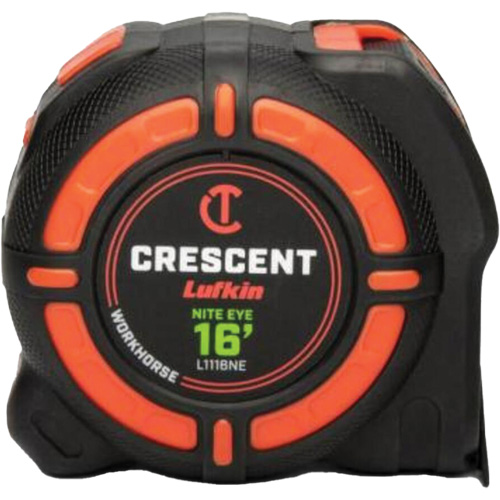 WORKHORSE NITE EYE Tape Measure, 1-1/4" x 16' Seaboard Timber Mart