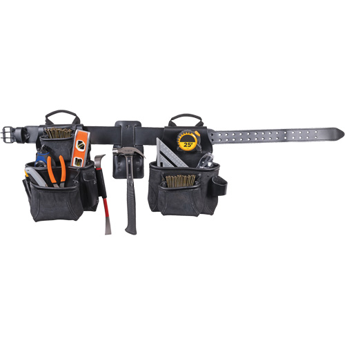 Ensemble de tabliers robustes Phantom 4 morceaux, Cuir, Noir Seaboard Timber Mart