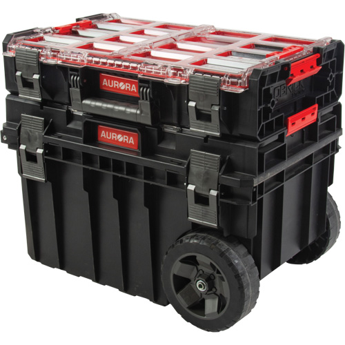 Ensemble roulant de coffres &agrave; outils Arx de 2 morceaux, 23-4/5" x 16" x 20-3/5", Noir Seaboard Timber Mart