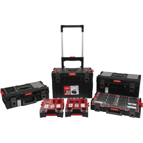 5-Piece Arx&reg; Rolling Toolbox Base Set, 25-1/5" x 19" x 54-3/5", Black Seaboard Timber Mart