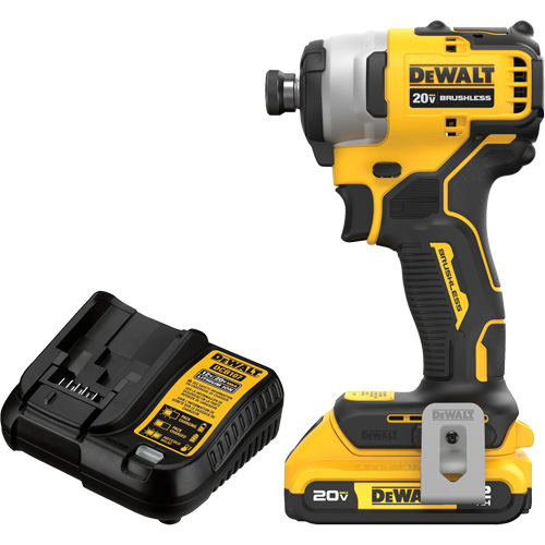Ensemble tournevis &agrave; chocs sans fil et sans balai ATOMIC COMPACT SERIES MAX*, 1/4", 1700 lb-po Couple max., 20 V, Lithium-ion Seaboard Timber Mart
