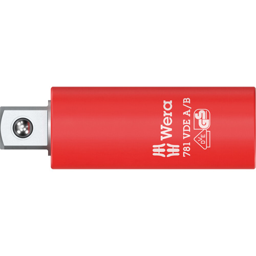 Adaptateur isol&eacute; VDE A/B, Prise 1/4", Douille 3/8", 2,78" lo, Sph&eacute;rique Seaboard Timber Mart