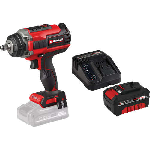 Cl&eacute; &agrave; chocs professionnelle sans fil avec batterie 4 Ah PXC et ensemble de d&eacute;part de chargeur, 18 V, Mandrin 1/2" Seaboard Timber Mart