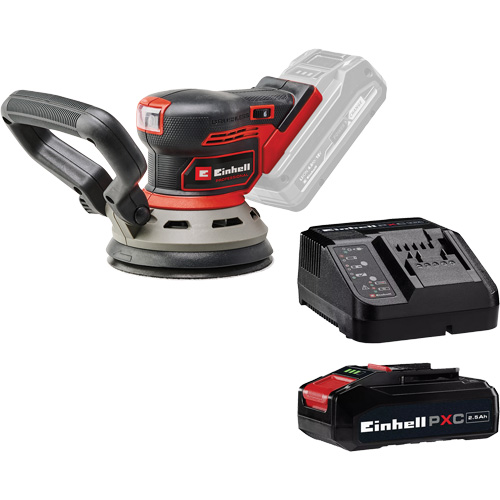 Professional Random Orbit Sander with 2.5Ah PXC Battery & Charger Starter Kit, 5" Sand Paper, 18 V, 6000 - 24000 OPM Seaboard Timber Mart