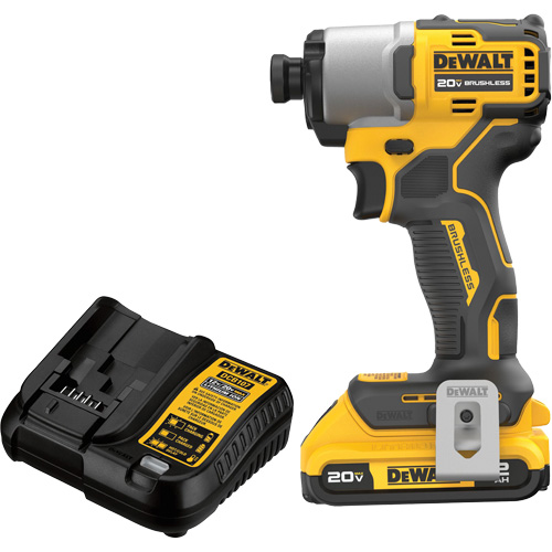 Ensemble de tournevis &agrave; chocs sans fil et sans balai, 1/4", 1700 lb-po Couple max., 20 V, Lithium-ion Seaboard Timber Mart