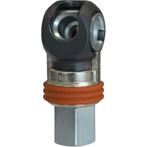 TOPQUIK SC Industrial Swing Quick Coupler, Nickel-Plated Steel, 3/8", Female NPT, 360 PSI Seaboard Timber Mart