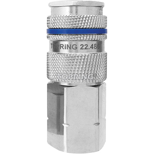 Raccord industriel rapide QUIKSILVER, Laiton nickel&eacute;, 1/2", NPT femelle, 500 psi Seaboard Timber Mart