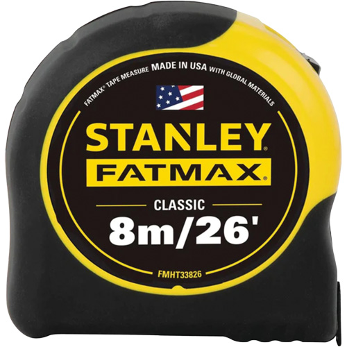 Ruban &agrave; mesurer FATMAX, 1-1/4" x 26'/8 m, Marques de goujon Imp&eacute;rial & m&eacute;trique Seaboard Timber Mart
