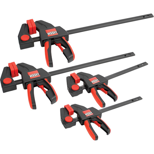 Ensemble de serre-joints &agrave; g&acirc;chette, moyen et grand formats (4 pi&egrave;ces), 12" (304,8 mm)/6" (152,4 mm) Seaboard Timber Mart