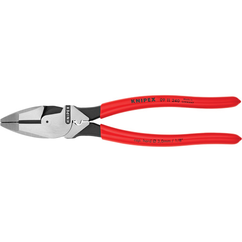High Leverage Lineman's Pliers New England with Fish Tape Puller & Crimper Seaboard Timber Mart