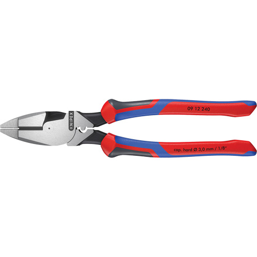 High Leverage Lineman's Pliers New England with Fish Tape Puller, Crimper & KNIPEXTEND Handle Seaboard Timber Mart