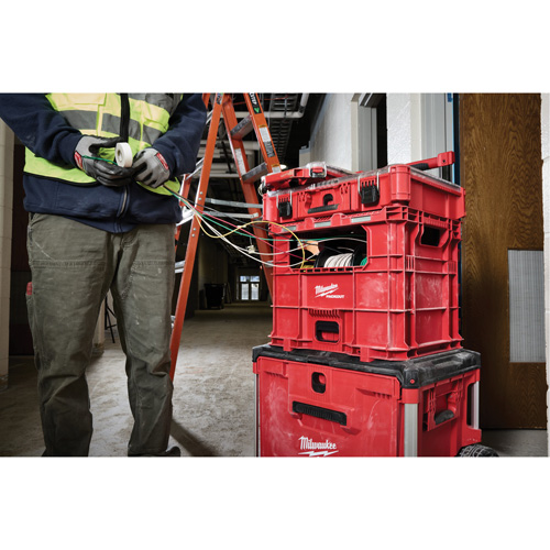 Bac distributeur de fils XL PACKOUT, 15-3/4" x 18-5/8" x 15", Noir/Rouge Seaboard Timber Mart