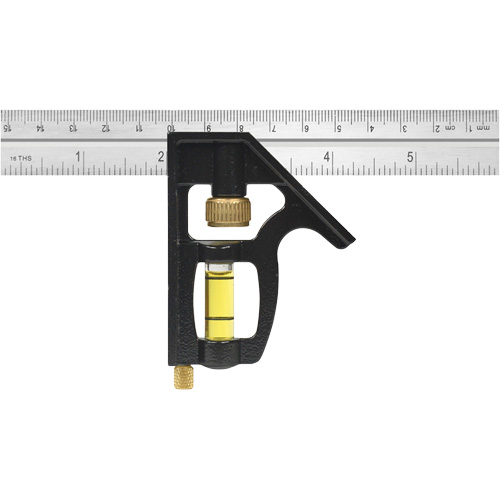 Heavy-Duty Inch/Metric Combination Square, 6" L, 1/8"/1/16"/1/32" Graduations, Stainless Steel Seaboard Timber Mart