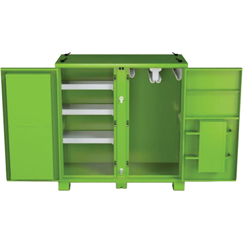Onsite PPE Storage Cabinet, Steel, High-Visibility Lime Green Seaboard Timber Mart