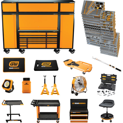 MEGAMOD Mechanics Tool Set in Premium Modular Foam Trays with Tool Storage & Shop Equipment, 1858 Pieces Seaboard Timber Mart