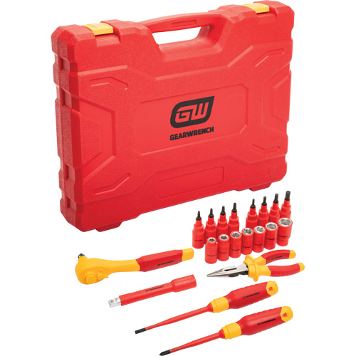 Jeu d'outils isol&eacute;s VDE &agrave; prise 3/8", 1000 V, 20 M Seaboard Timber Mart