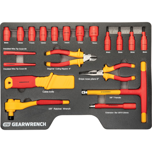 Jeu d'outils VDE isol&eacute;s, 1000 V, 39 M Seaboard Timber Mart
