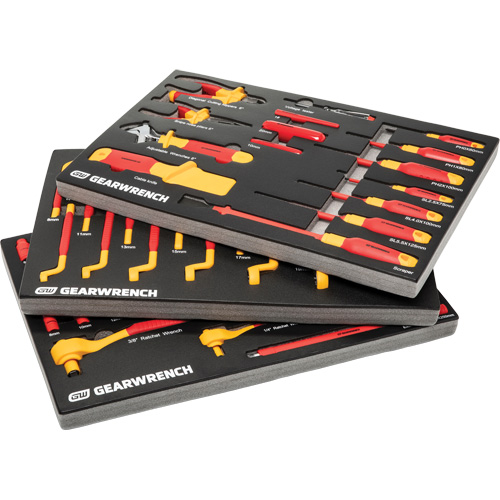 Jeu d'outils VDE isol&eacute;s, 1000 V, 72 M Seaboard Timber Mart