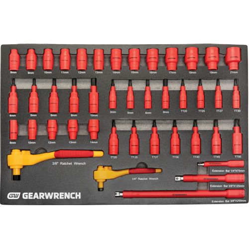 Jeu d'outils VDE isol&eacute;s, 1000 V, 72 M Seaboard Timber Mart