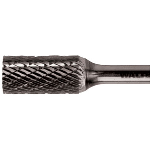 Double Cut Cylindrical Carbide Burr, 3/8" Dia., 1/4" Shank, 3/4" Depth of Cut Seaboard Timber Mart
