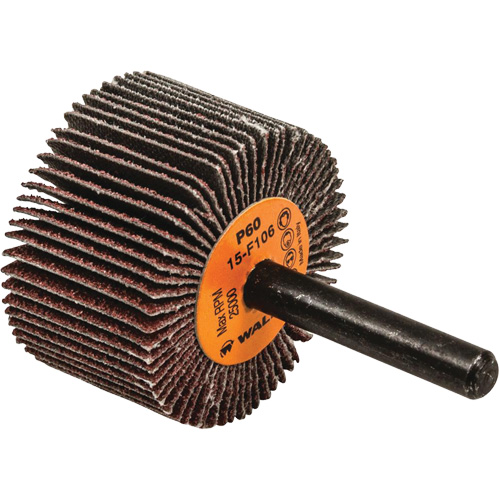 Flap Wheels-Coolcut Flap Wheels, Aluminum Oxide, 60 Grit, 1-1/2" x 1" x 1/4" Seaboard Timber Mart