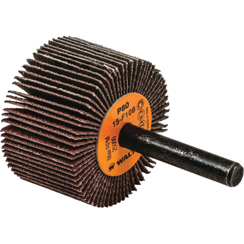 Flap Wheels-Coolcut Flap Wheels, Aluminum Oxide, 80 Grit, 1-1/2" x 1" x 1/4" Seaboard Timber Mart