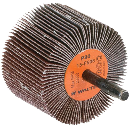 Flap Wheels-Coolcut Flap Wheels, Aluminum Oxide, 80 Grit, 2-1/2" x 1-1/2" x 1/4" Seaboard Timber Mart
