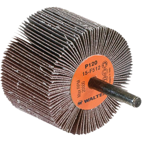 Flap Wheels-Coolcut Flap Wheels, Aluminum Oxide, 120 Grit, 2-1/2" x 1-1/2" x 1/4" Seaboard Timber Mart