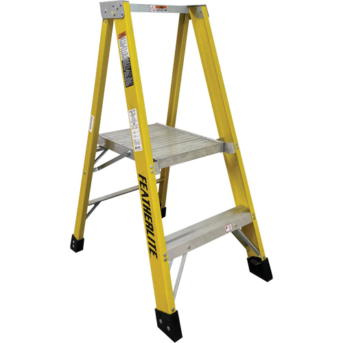 Industrial Heavy-Duty Platform Stepladders (6500 Series), 4', 300 lbs. Cap. Seaboard Timber Mart