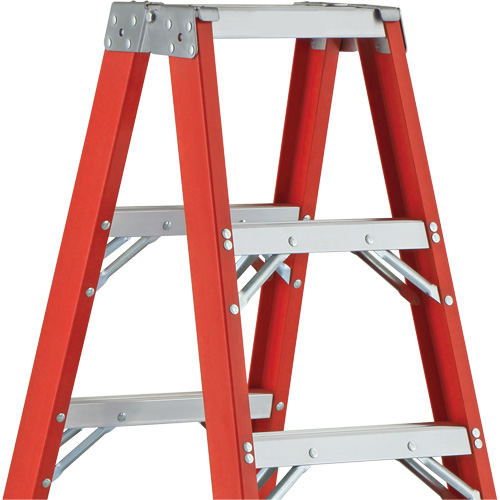 6600 AA Series Industrial Extra Heavy-Duty 2-Way Stepladders, Fibreglass, 375 lbs. Capacity, 6' Seaboard Timber Mart