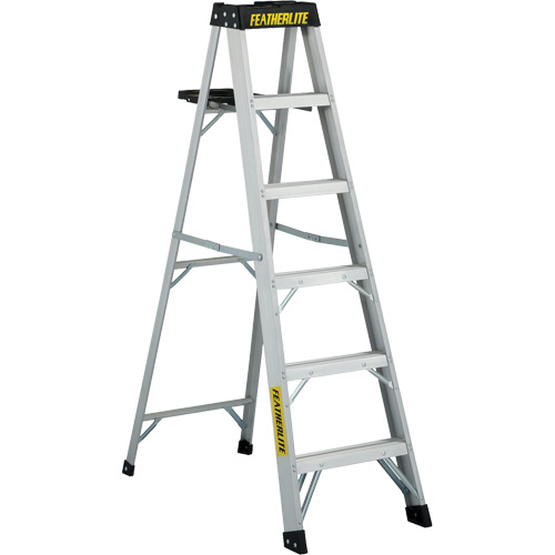 3400 Series Industrial Extra Heavy-Duty Step Ladder, 6', Aluminum, 300 lbs. Capacity, Type 1A Seaboard Timber Mart