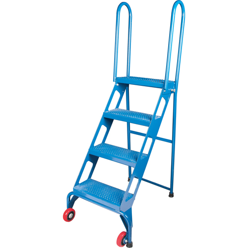 Portable Folding Ladder, 4 Steps, Perforated, 40" High Seaboard Timber Mart