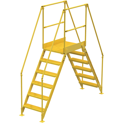 Crossover Ladder, 104" Overall Span, 60" H x 36" D, 24" Step Width Seaboard Timber Mart