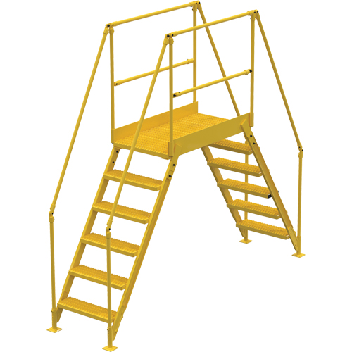 Crossover Ladder, 116" Overall Span, 60" H x 48" D, 24" Step Width Seaboard Timber Mart