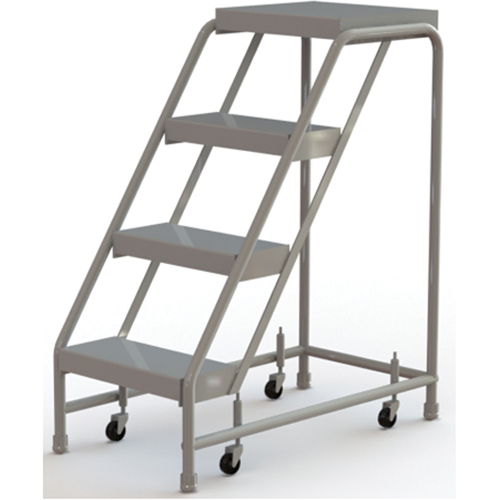 &eacute;chelles roulantes, 4 marches, Largeur de la marche 16", Hauteur de la plateforme 40", Aluminium Seaboard Timber Mart