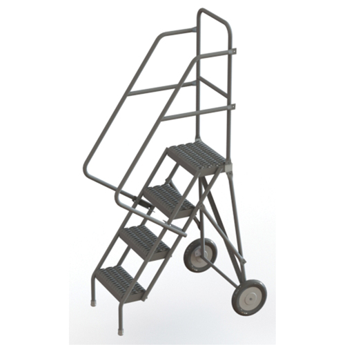 Rolling Ladder, 4 Steps, Serrated, 40" High Seaboard Timber Mart