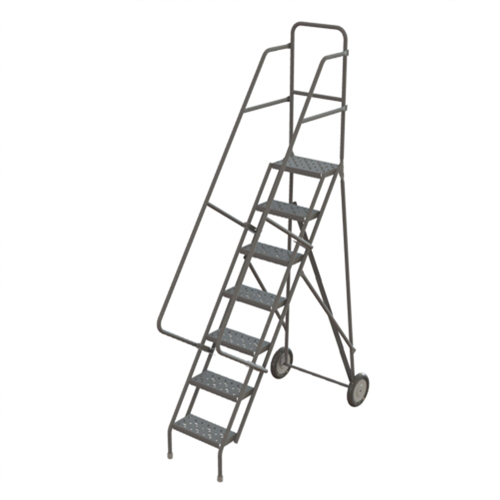 Rolling Ladder, 7 Steps, Serrated, 70" High Seaboard Timber Mart