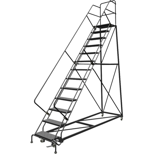 &eacute;chelles en angle de s&eacute;curit&eacute;, 13 marches, Perfor&eacute;, Inclinaison 50°, Hauteur 130" Seaboard Timber Mart
