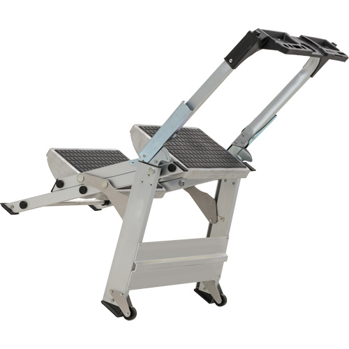 &eacute;chelle escabeau avec roues pivotantes, 2 marches, 23" x 21" x Hauteur 34,50" Seaboard Timber Mart