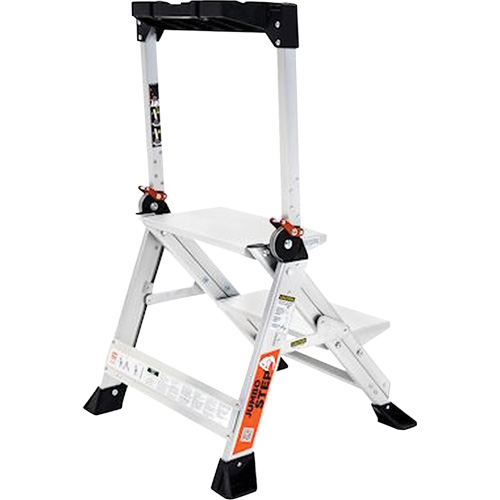 Jumbo Step Ladder, 1.5', Aluminum, 375 lbs. Capacity, Type 1AA Seaboard Timber Mart
