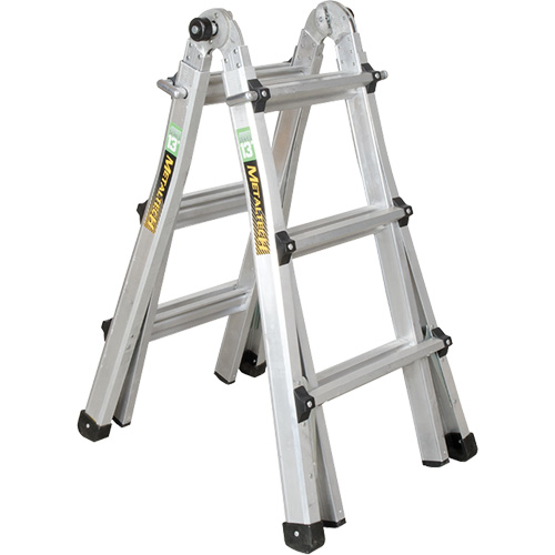 Telescoping Multi-Position Ladder, 2.916' - 9.75', Aluminum, 300 lbs., CSA Grade 1A Seaboard Timber Mart